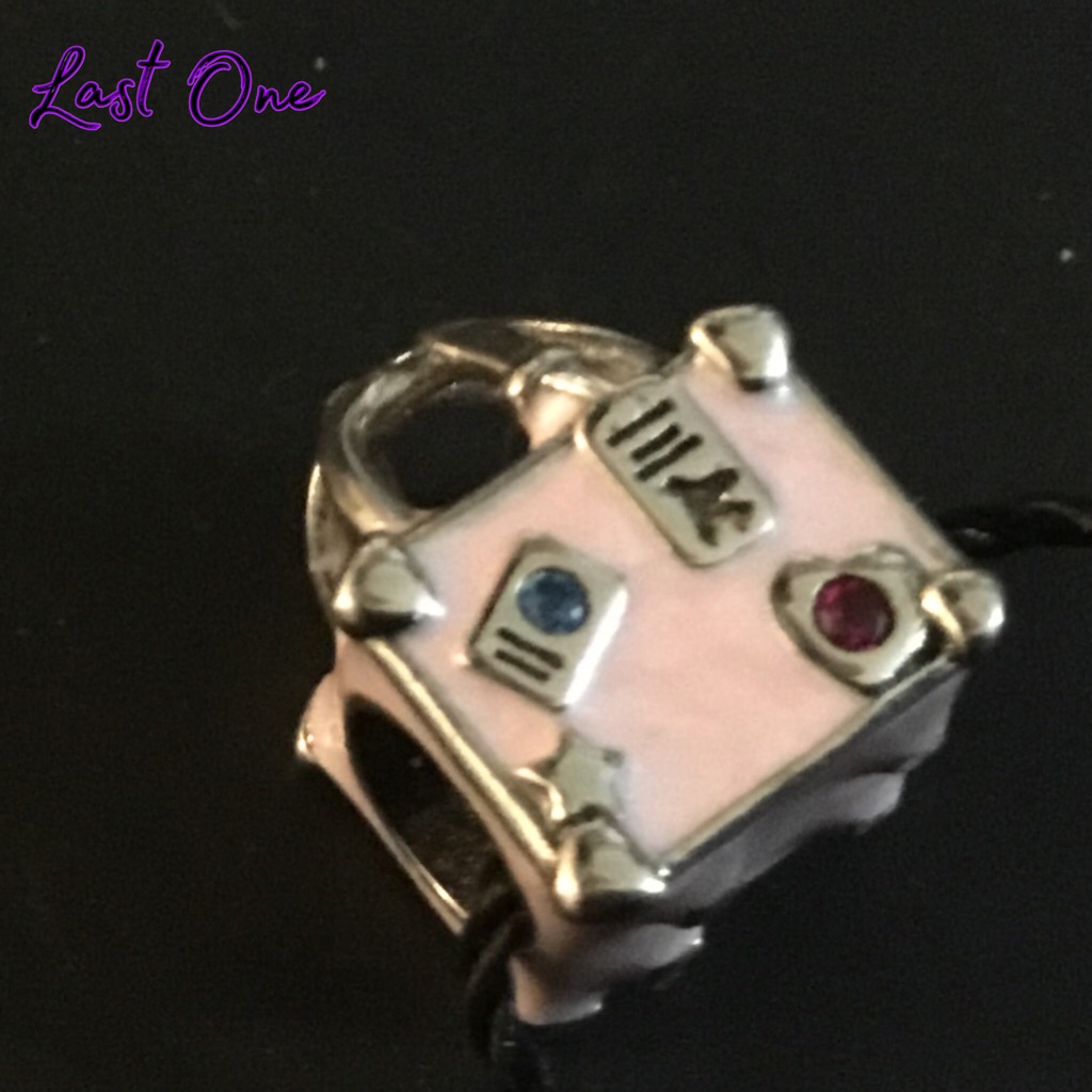 S925 Pink Travel Suitcase Luggage Charm Pandora Style 25$